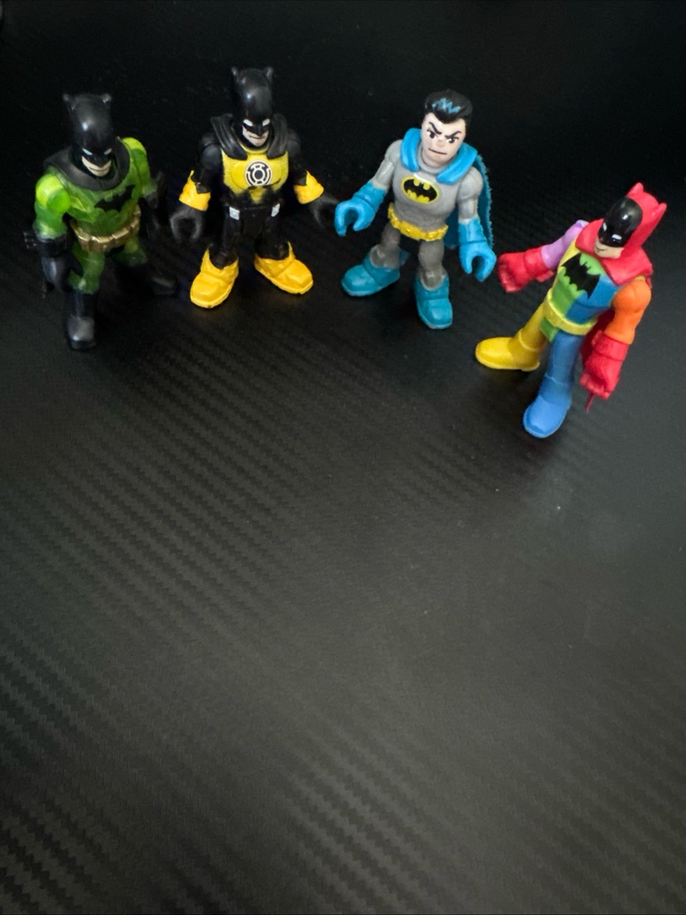 Colorful Kids Superhero Figures Set - Blue, Yellow, Green, Red